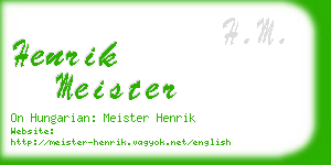 henrik meister business card